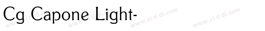 Cg Capone Light字体转换